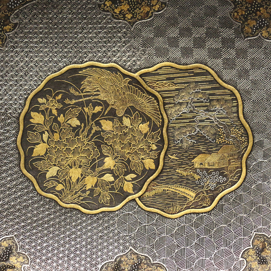 AN KOMAI STYLE IRON PLATE, By SEKI - Meiji